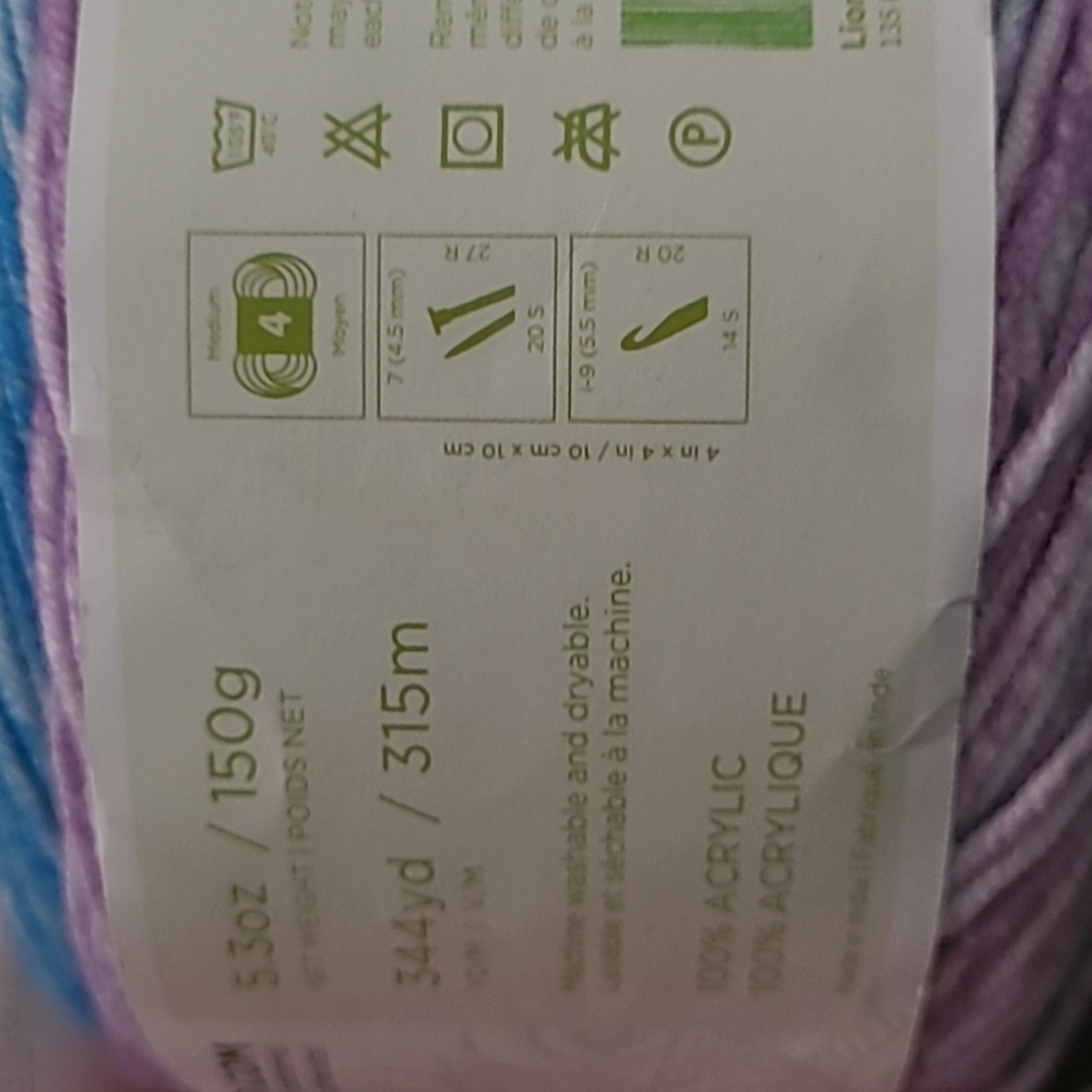 Mandala Ombre Lion Brand Yarn Lot x Two New with Tag crochet knitting acrylic ya - Picture 5 of 8